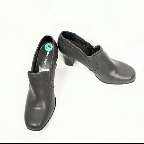 Rialto Shoes - Rialto Nora Heeled Shoe Booties In Grey 8.5